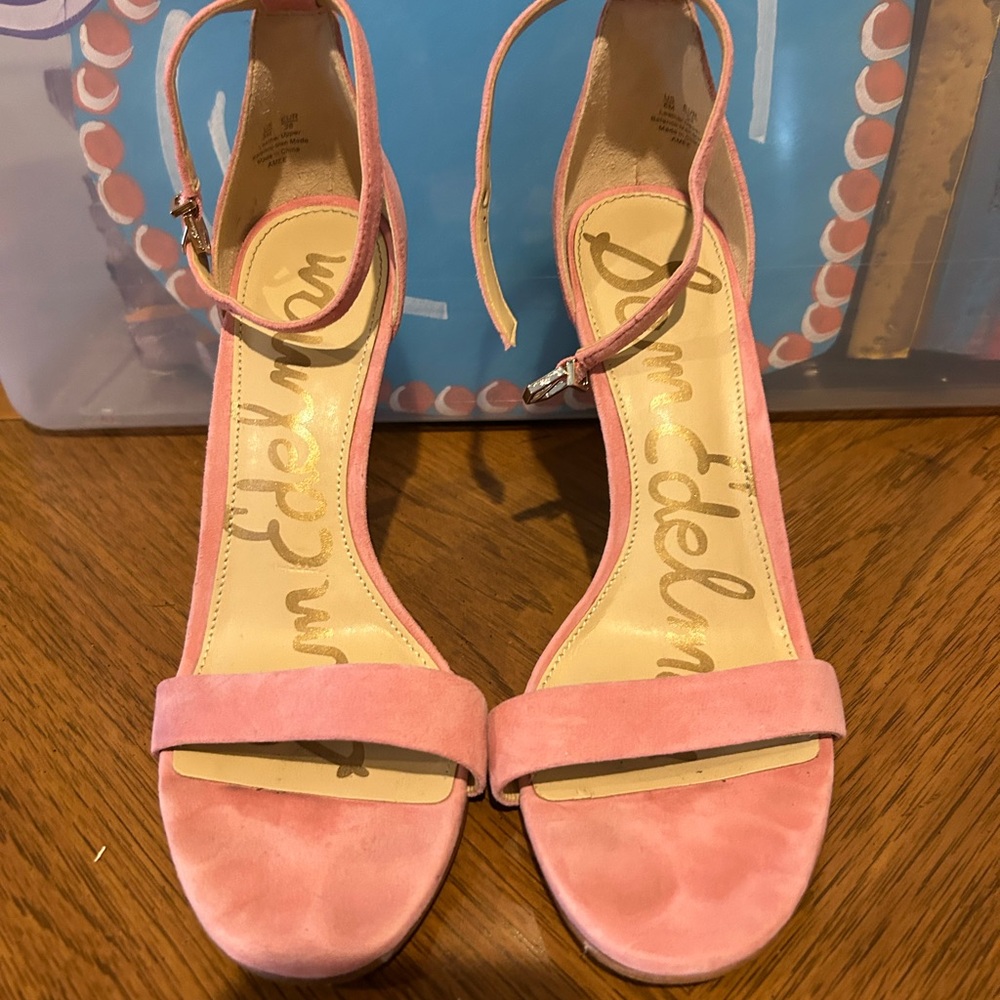 Sam Edelman Pink Ankle Strap Heels